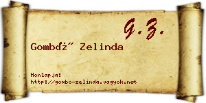 Gombó Zelinda névjegykártya